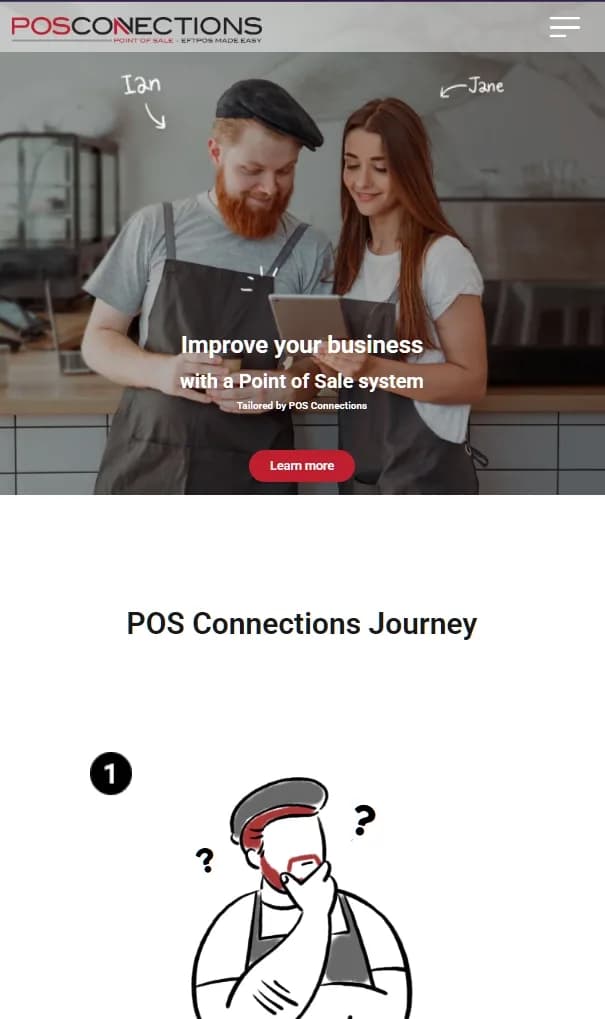 POS Connections 모바일 화면